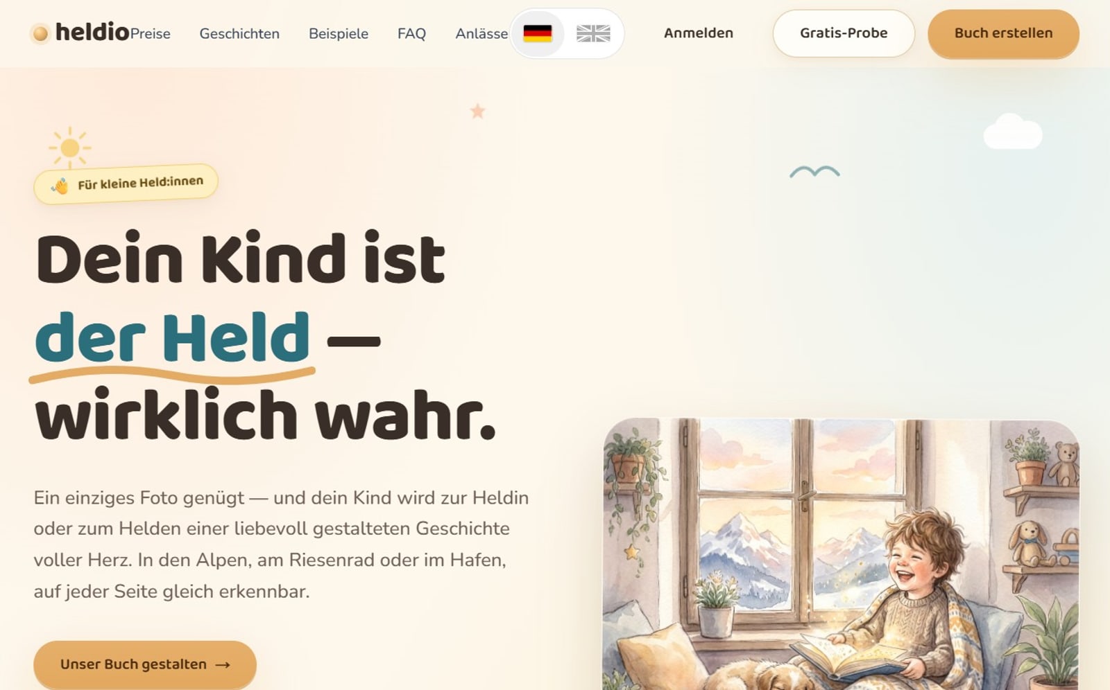 Startseite von heldio.ch